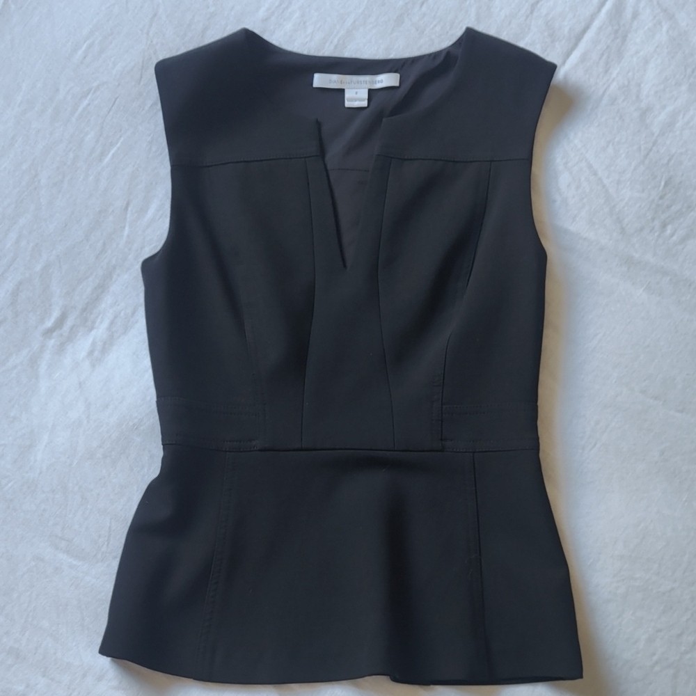 Diane Von Furstenberg Charcoal Blouse